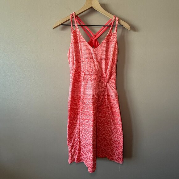 Women's S Athleta Watermelon Pink Pattern Knotted Nanda Dress - Picture 2 of 9
